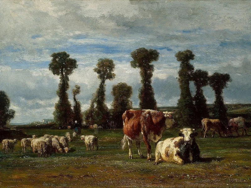 1835-Constant Troyon - Pascolo in Normandia - Art Institute of Chicago